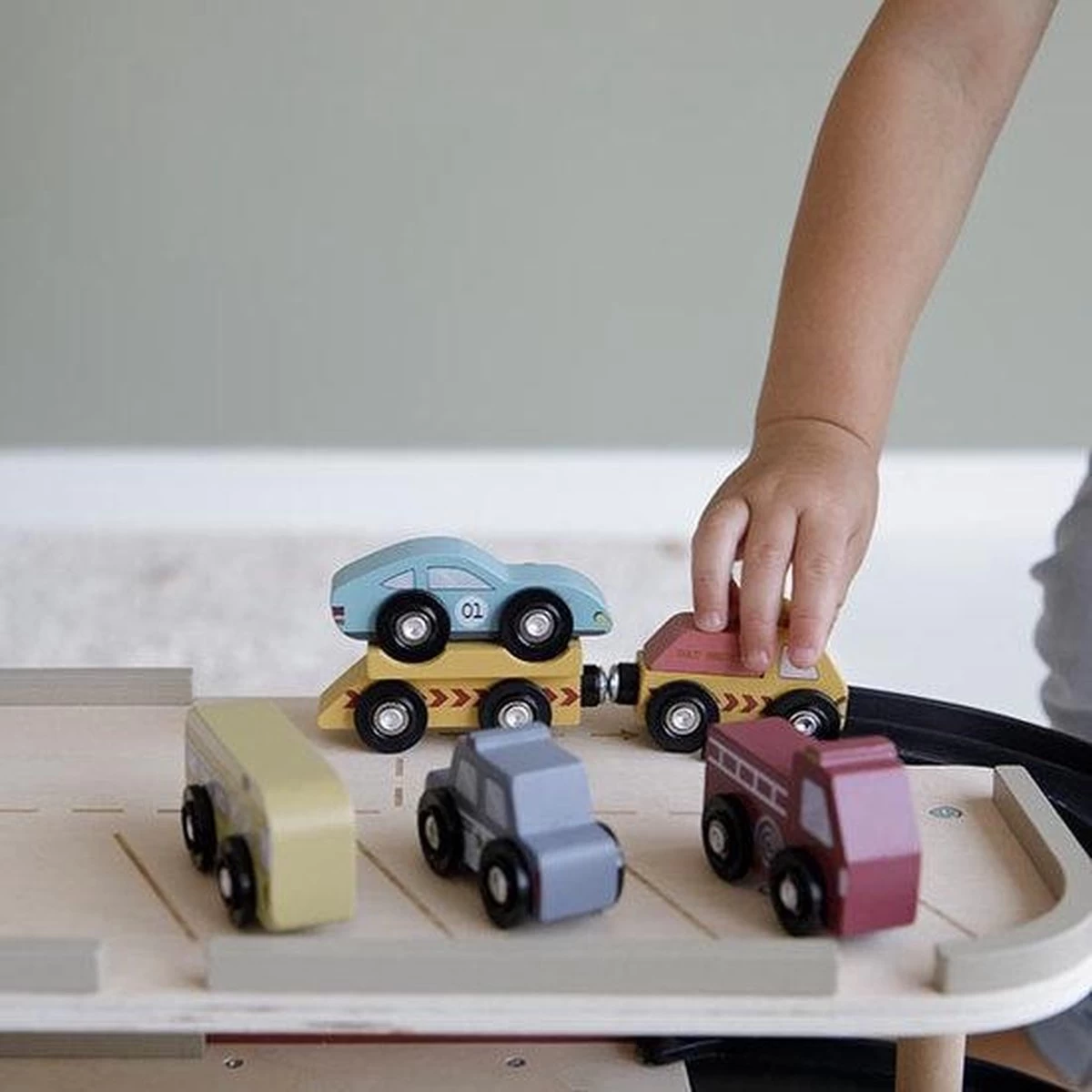 Little Dutch Railway Voertuigenset 4 Little Dutch Railway Voertuigenset - Afbeelding 2