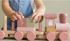 Little Dutch LD8035 Houten Blokkentrein Flowers FSC -Speelgoedwinkel Voor Kinderen LD8035 little dutch blokkentrein flowers 1