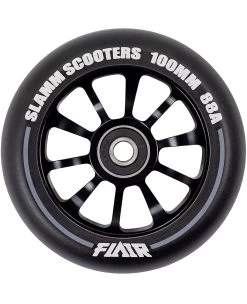 Stuntstep Wiel Aluminium 100mm Slamm Flair 2.0 Met Abec 9 Lagers In Color Zwart -Speelgoedwinkel Voor Kinderen SL580 2 Slamm 100mm Flair 2.0 Alloy Core Wheel Black 2 speelactief.nl