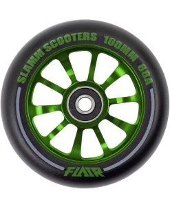 Stuntstep Wiel Aluminium 100mm Slamm Flair 2.0 Met Abec 9 Lagers In Color Zwart -Speelgoedwinkel Voor Kinderen SL580 2 Slamm 100mm Flair 2.0 Alloy Core Wheel Green speelactief.nl 1