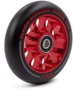 Stuntstep Wiel Aluminium 100mm Slamm Flair 2.0 Met Abec 9 Lagers In Color Zwart -Speelgoedwinkel Voor Kinderen SL580 2 Slamm 100mm Flair 2.0 Alloy Core Wheel Red Side speelactief.nl