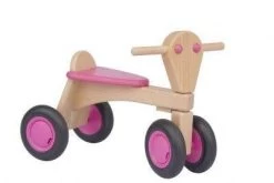 Beukenhouten Loopfiets VanDijkToys Div Kleuren In Color Roze -Speelgoedwinkel Voor Kinderen beukenhouten loopfiets rose v.dijktoys