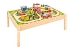 BigJigs BJT049 Treintafel Brandweer Spoortafel Houten Trein