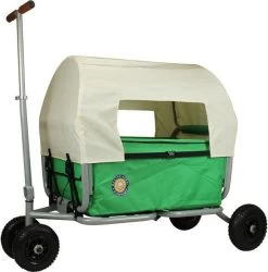 Beachtrekker Life Huif Bolderwagen -Speelgoedwinkel Voor Kinderen bolderwagen opvouwbaar beachtrekker life groen met huif