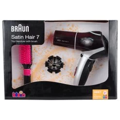 Fohn Set Braun Satin Hair 7 Met Borstel -Speelgoedwinkel Voor Kinderen braun satin hair 7 fohnset theo klein 5867 1 1