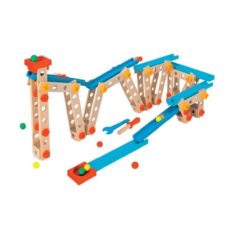 Eichhorn/Heros Constructor 140-dlg Kogelbaan Houten Constructieset 4 Eichhorn/Heros Constructor 140-dlg Kogelbaan Houten Constructieset - Afbeelding 2