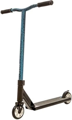 Stuntstep Crisp Blaster 20/20 Black/Blue Cracking -Speelgoedwinkel Voor Kinderen crisp blaster 2020 pro scooter black blue cracked speelactief.nl 1