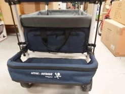 Active Outdoor Bolderkar Blauw Incl. Zonnedak, Extra Bagagetas En Extension. -Speelgoedwinkel Voor Kinderen extension scaled 1