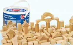 Blokken Naturel 100 Stuks -Speelgoedwinkel Voor Kinderen houten blokken heros 10131 1 1