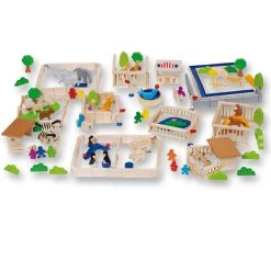 Mijn Kleine Dierentuin, 220-delig -Speelgoedwinkel Voor Kinderen houten dierentuin goki 98936 1