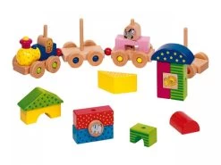 Blokkentrein Limerick Met 16 Blokken -Speelgoedwinkel Voor Kinderen houten trein limerick goki