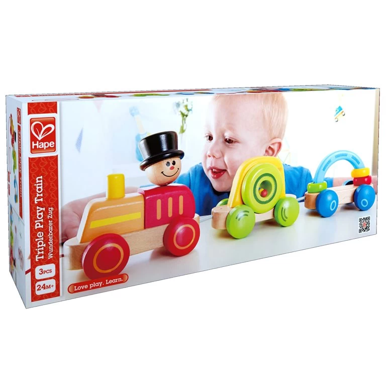 Houten Trein – Hape Triple Play Train 6 Houten Trein – Hape Triple Play Train - Afbeelding 4