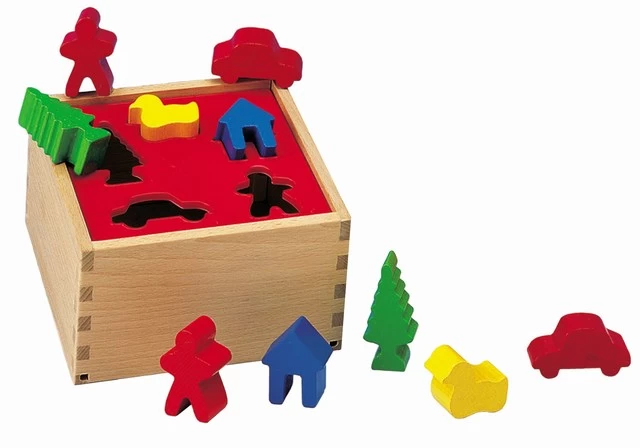 Houten Vormensorteerbox Figuren 3 Houten Vormensorteerbox Figuren