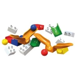 Hubelino Knikkerbaan Uitbreidingsset-Swing 46-delig -Speelgoedwinkel Voor Kinderen hubelino 881 knikkerbaan uitbreiding swing 2