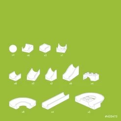 Hubelino Knikkerbaan Baanelementen 55-delig -Speelgoedwinkel Voor Kinderen hubelino starterset kogelbaan duplo 55 delig 1