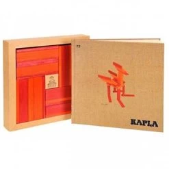 Kapla CR40 Bouwplankjes Rood/Oranje + Boek -Speelgoedwinkel Voor Kinderen kapla CR 40 stuks rood oranje met boek 1