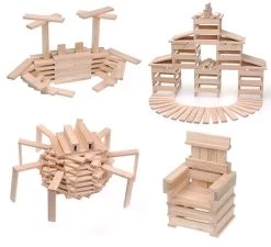 Kapla C100 Wooden Box 100 Delig -Speelgoedwinkel Voor Kinderen kapla bouwplankjes 4 3
