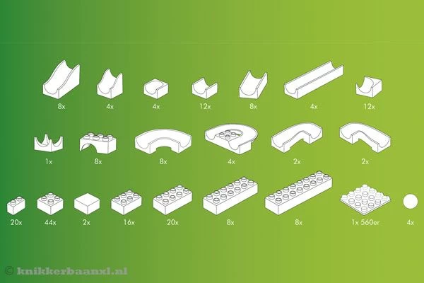 Hubelino Knikkerbaan Bouwdoos 200-delig 6 Hubelino Knikkerbaan Bouwdoos 200-delig - Afbeelding 4