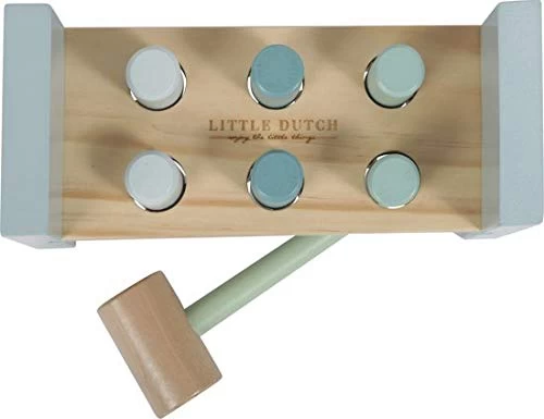 Little Dutch LD7026 Houten Hamerbank Blauw 5 Little Dutch LD7026 Houten Hamerbank Blauw - Afbeelding 3