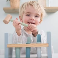Little Dutch LD7026 Houten Hamerbank Blauw 9 Little Dutch LD7026 Houten Hamerbank Blauw -Speelgoedwinkel Voor Kinderen little dutch 4425 hamerbank blauw 2