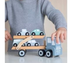 Little Dutch LD4453 Houten Autotransporter Blauw 14 Little Dutch LD4453 Houten Autotransporter Blauw -Speelgoedwinkel Voor Kinderen little dutch 4453 autotransporter 3