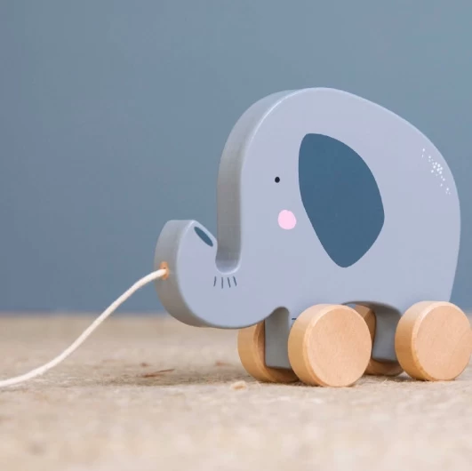 Little Dutch LD4450 Houten Trekdier Olifant 5 Little Dutch LD4450 Houten Trekdier Olifant - Afbeelding 3