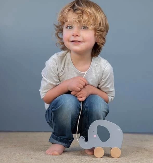 Little Dutch LD4450 Houten Trekdier Olifant 7 Little Dutch LD4450 Houten Trekdier Olifant - Afbeelding 5