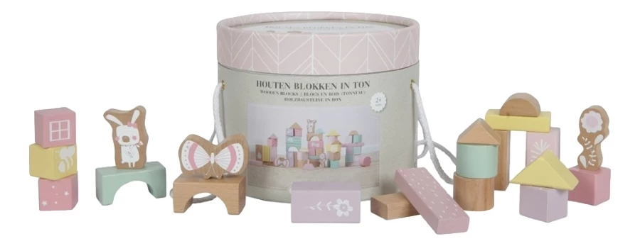 Little Dutch Houten Blokkenton Rose LittleDutch 6 Little Dutch Houten Blokkenton Rose LittleDutch - Afbeelding 4