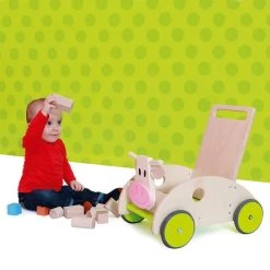 Duwkar – Loopwagen Scratch Koe Marie -Speelgoedwinkel Voor Kinderen loopwagen koe scratch 6181417 1 1