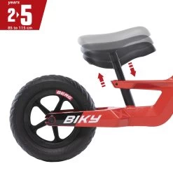 BERG Biky Mini Red Loopfiets 10 ” Inch EVA Banden -Speelgoedwinkel Voor Kinderen preview 8715839077742 05 BERG Biky MiniRed Zadelverstelling