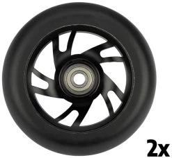 Stuntstep Wielen 100mm Alu Wheels Set Van 2 Black