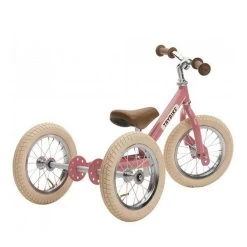 Trybike Steel Pink 2-in-1 Loopfiets Vintage Roze -Speelgoedwinkel Voor Kinderen trybike steel pink 1 1