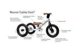 Trybike Steel All Black 2in1 Loopfiets -Speelgoedwinkel Voor Kinderen trybike steel silver 1 2